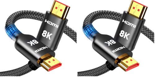 Image of Highwings 8K HDMI Cable 10FT, Ultra High Speed HDMI 2.1 Cord 48Gbps (Pack of 2)
