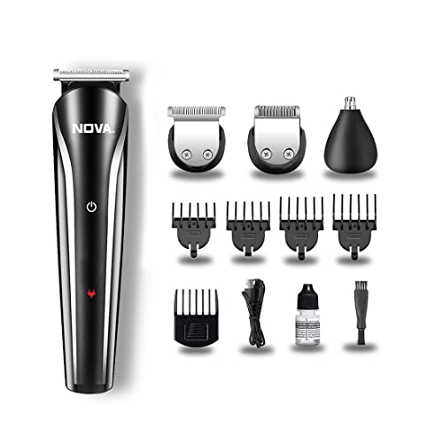 Nova NG 1145/05 Trimmer For Men 60 Min Runtime 9 Length Settings (Black, Silver)