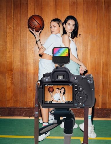 Luz de video RGB portátil con 70 LED, compatible con Panasonic Lumix S1H, temperatura de color ajustable y batería recargable de larga duración - imagen 5