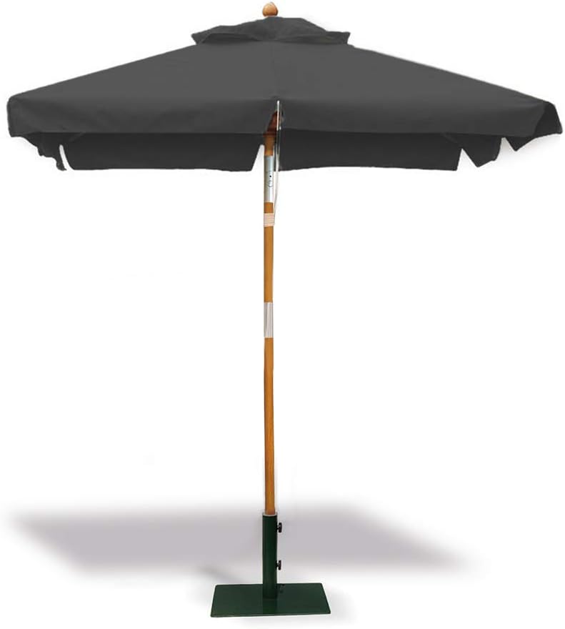 Jati Square Tilting Garden Parasol 2m (Black)