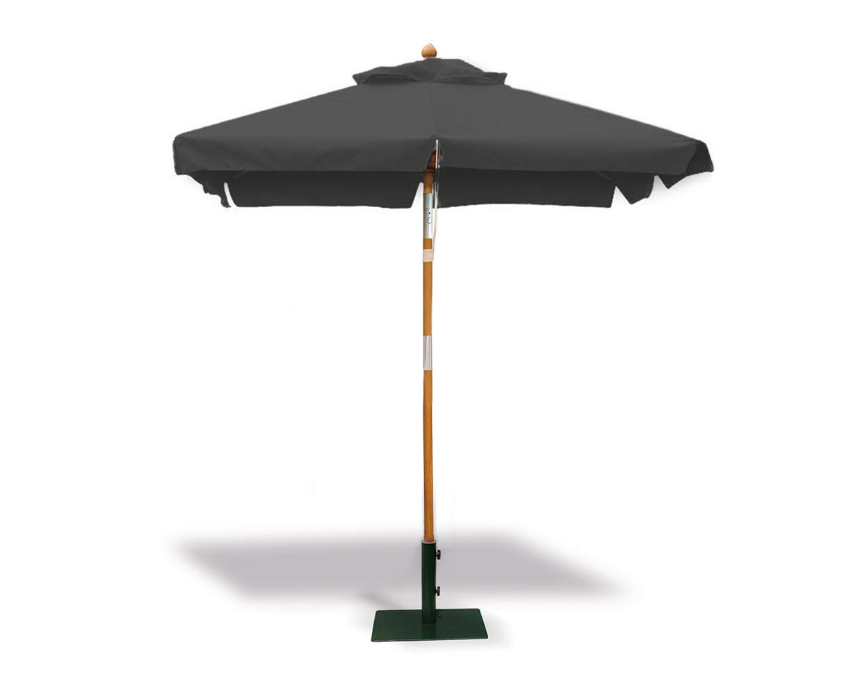 Jati Square Tilting Garden Parasol 2m (Black)