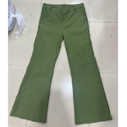 70s Flared Disco Pants for Men Bell Bottom Dress Pants Stretch Stylish Dancing Stage Performance Flat Front Trouser3
