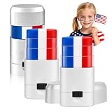 Go Ho 3PCS Red White and Blue Eye Black,Patriotic USA Flag 4th of July Face Paint Makeup for Independence Day,Soccer Fans Eye Black Stick,Eye Black Stick for Baseball Party Favors