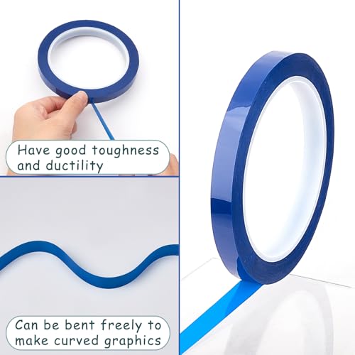 NICENEEDED 6 Rolle Blaues Vinyl Abdeckband Nadelstreifenband Feinlinienband Fineline Masking Tape Malerband Für Auto Und Auto