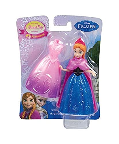 Mattel – La Reine des Neiges – MagiClip – Anna – 1 Mini Poupée + 1 Robe Clippable