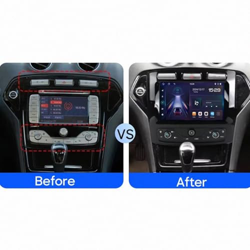 Pantalla táctil coche Carplay para Ford Mondeo 4 MK4 2007-2010: Android Auto y Bluetooth 32G 6