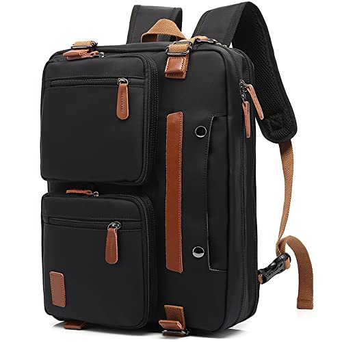 Shoulder backpack men's wearable handbag computer bag nylon Black 45 * 32 * 16cm