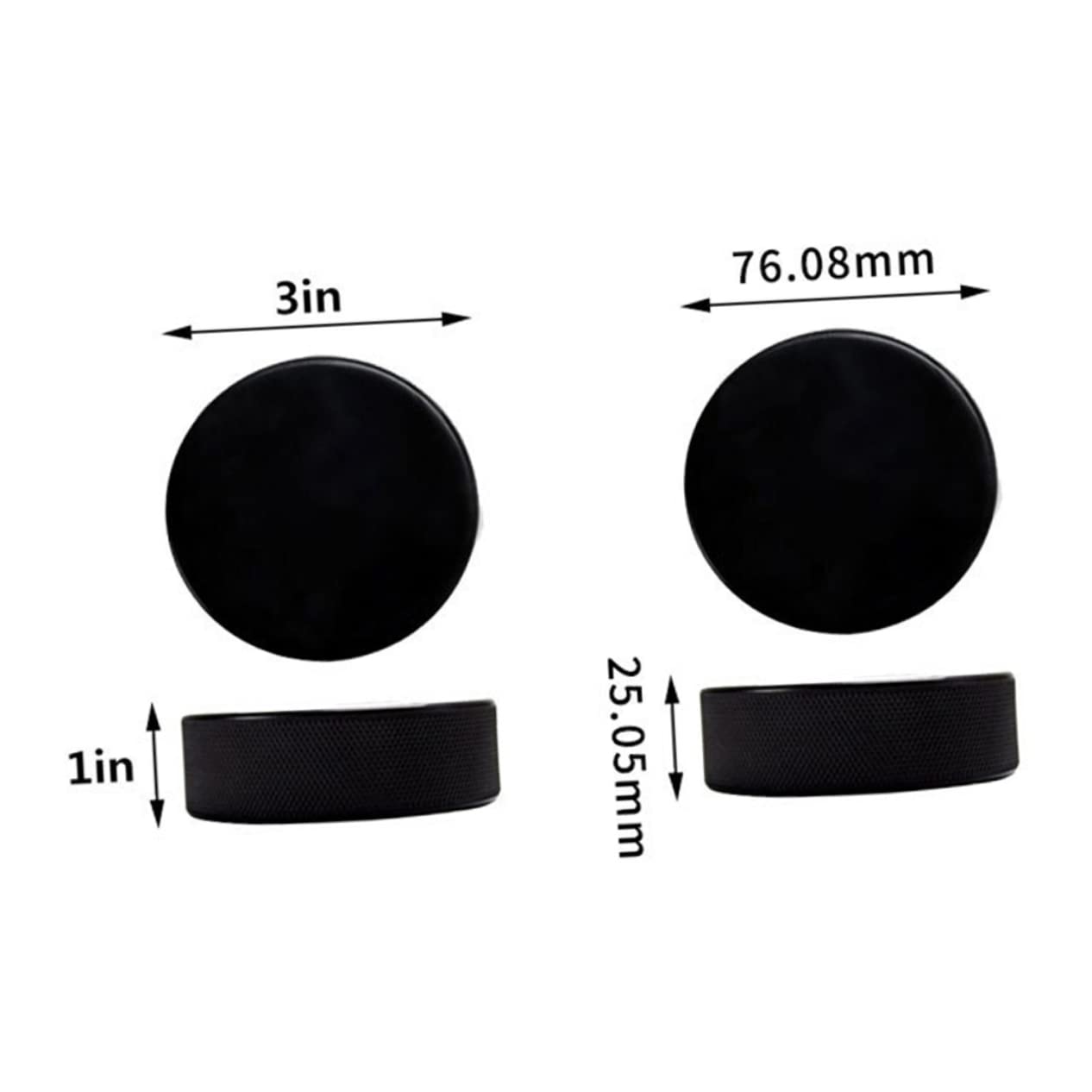 BESPORTBLE Rondelles de Hockey Glace Professionnelles PU, Lot de 10 Pcs