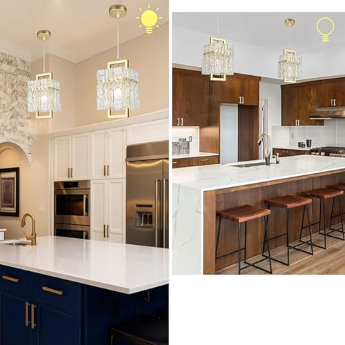 Lámpara de techo de cristal moderna color oro regulable para iluminación de dormitorio 4