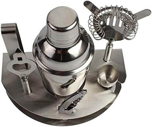 Kit de coctelera de acero inoxidable 7 piezas con soporte miniatura 3