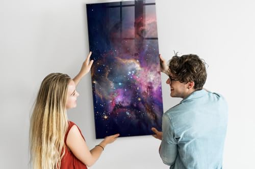 Pizarra universal Galaxia de cristal templado con placa de acero resistente 3