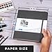 illo Sketchbook 8’’ x 8’’ Square Hardcover Sketch Book, (112lb/180gsm) Heavyweight Paper, Ribbon Marker, Back Pocket, Lays Flat, Minimal Bleed, Vegan, for Artists & Beginners