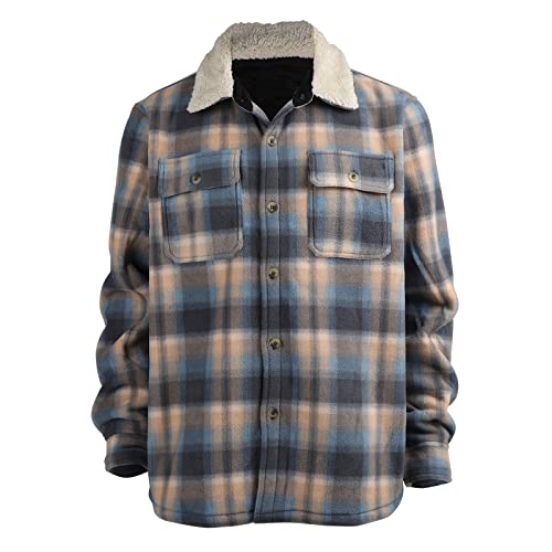 Gary Com Mens Flannel Jacket Sherpa Lined Plaid Heavyweight Fleece Shacket Casual Long Sleeve Warm Winter Outwear2
