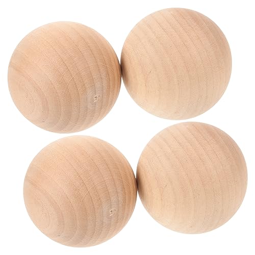 HONMEET 4stücke Holzboccia-Kugeln Für Junge Mädchen Rollboccia Sportbälle Holz Gartenbälle