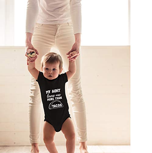 CBTwear My Aunt Loves Me More Than Tacos - Baby Clothes - Funny Newborn Bodysuit Outfits for Boys and Girls3