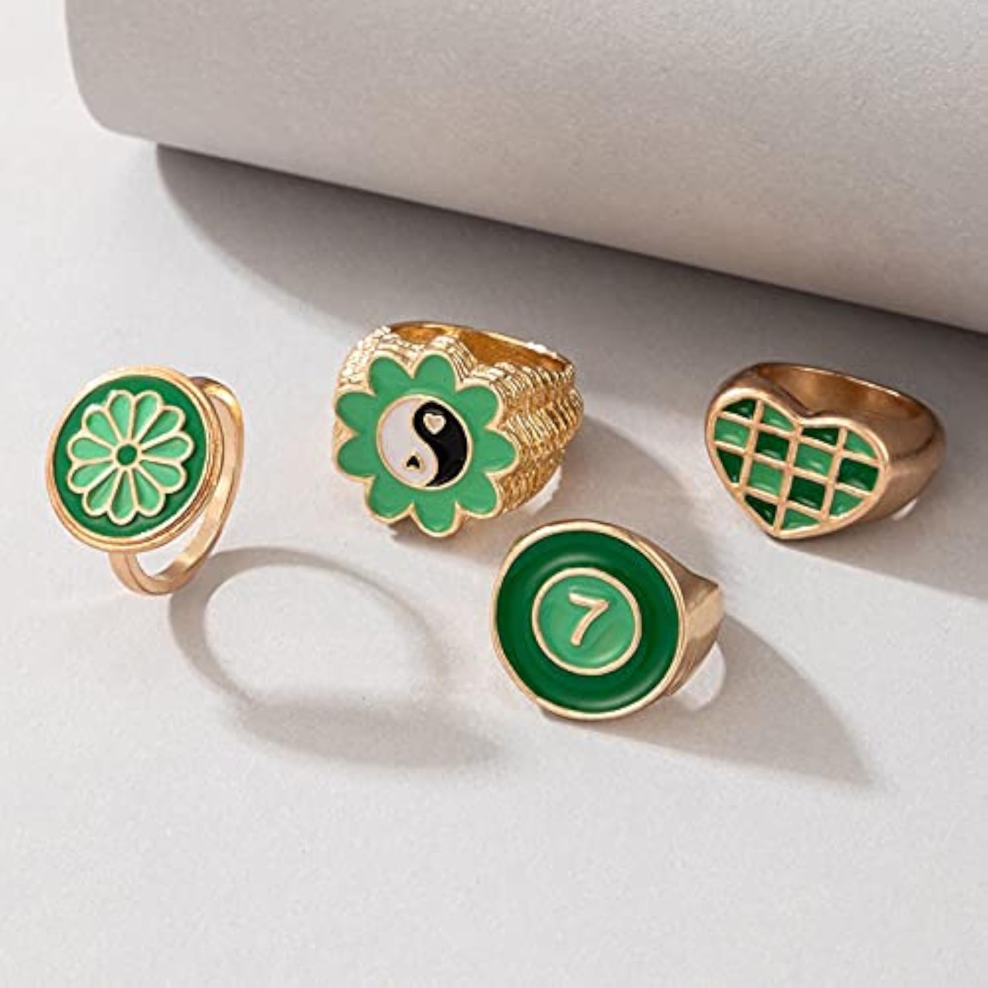 Enamelled Rings Combo for Women (Combo 3)