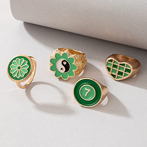 Enamelled Rings Combo for Women (Combo 3)