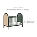Babyletto Bondi Cane 3-in-1 Convertible Baby Crib - GREENGUARD Gold Certified Convertible Crib to Toddler Bed & Daybed - Wooden Baby Bed - 4 Adjustable Heights - Made of 100% Solid Wood - Forest Green