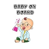 The Real Of Oz-Cute Decor Baby On Board- Vinyl Decal Stickers Wall Decor Sign Gift-For Car Window...