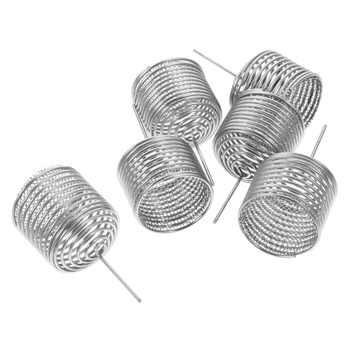 iplusmile 6 Piezas caja de fertilizante cesta automática de fertilizantes para plantas interior cestas contenedor de fertilización cesta de fertilización de acero inoxidable Plata