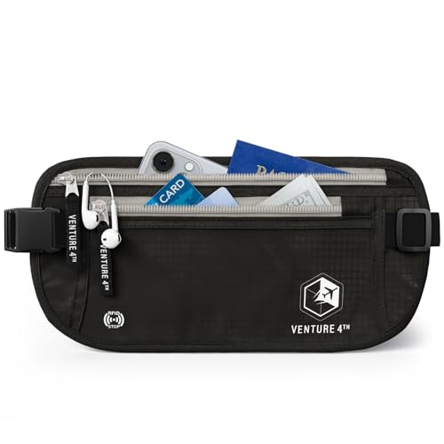 VENTURE 4TH Money Belt for Travel – Hidden Under-Clothes RFID Blocking...