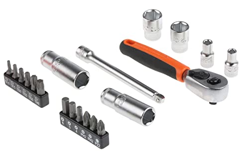 Bahco SL25L 1/4in Deep Drive Socket Set, 37 Piece Secure‑Fit Deep Socket Kit with Reliable Torque Transfer and Organised Case for Mechanical, DIY, and Maintenance Tasks