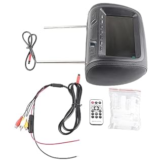 Universale Poggiatesta Monitor Kit, 7 Pollici Auto per Poggiatesta Monitor, Poggiatesta Video Media Player Mp5 Monitor per Auto Con Lettore Multimediale Video per Auto (Nero),Poggiatesta e braccioli