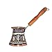 Erzincan - Caffettiera turca in rame, realizzata a mano, con manico in legno 190 ml 190 ml.