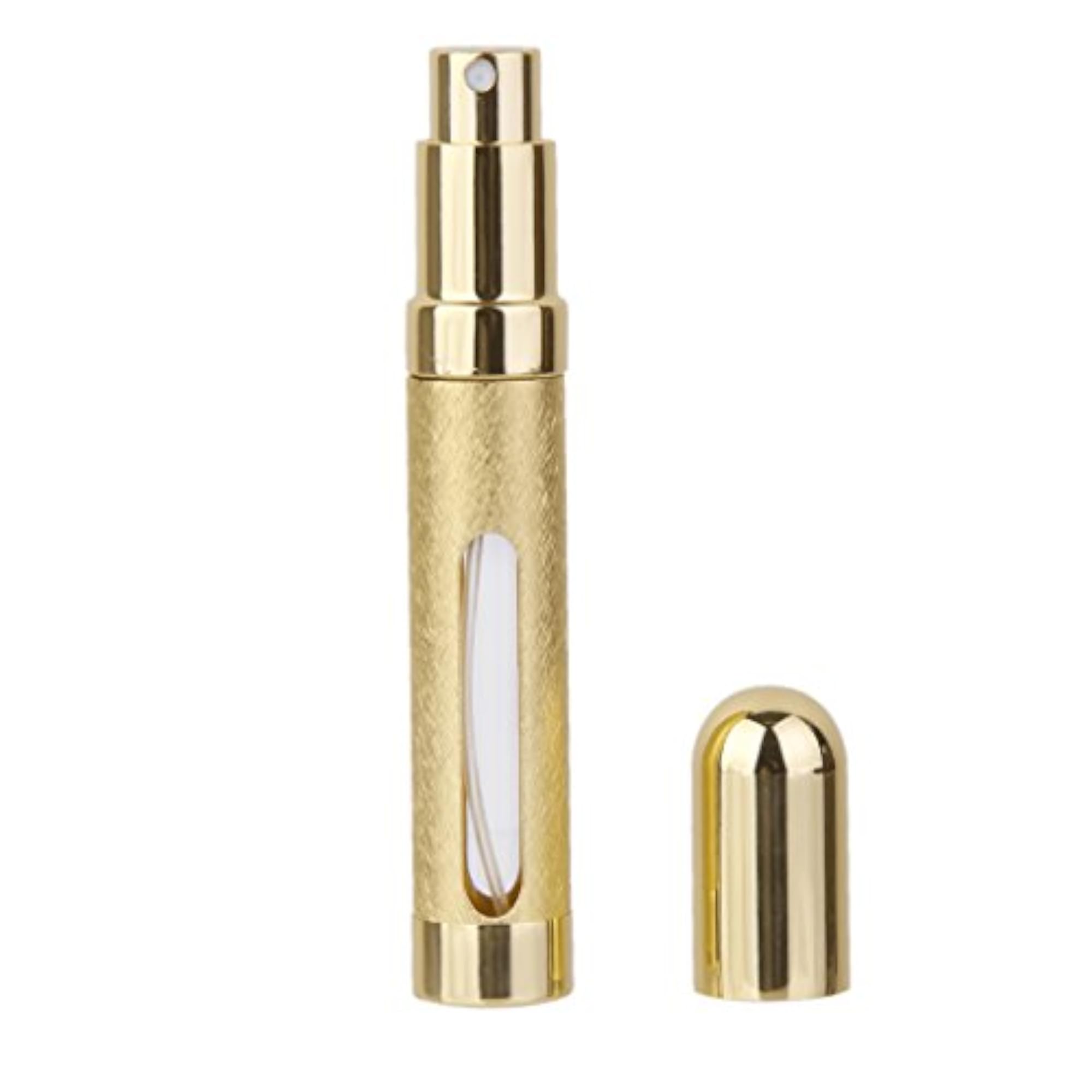 5pcs Refillable Perfume Pump Atomizer Spray Bottles - Gold