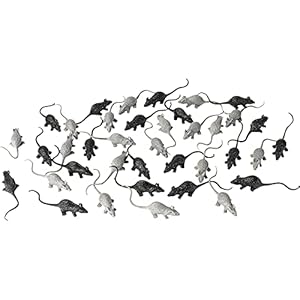 Exasinine 40 Pcs Mini Simulated Mouse Model Realistic Terror Plastic Mouse Figurines Small Fake Mouse for Halloween…