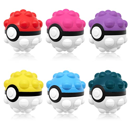Tarnomy POP It Ball 6 Pcs Pop Ball Fidget Toy POP Balls POP Stress Balls Pop it Fidget Toys 3D Bubble Popping Sensory Toy Pop Fidget Sensory Toys Stress Reliever