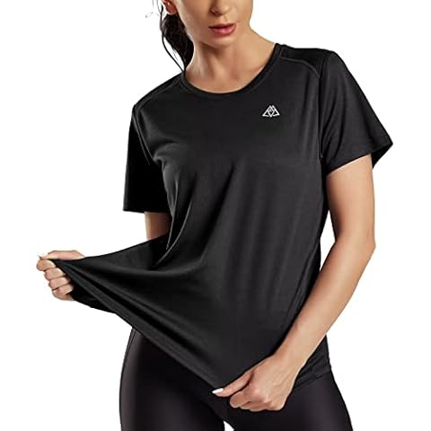 Women's UPF 50+ Sun Protection Short Sleeve T - Shirts, Athletic Workout Lightweight Tops Cover