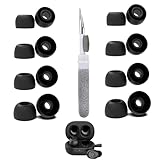 [8 Pairs] Replacement Ear Tips for JLab JBuds Mini, with 3 in 1 Cleaner Kit, Silicone Ear Tips (XS/S/M/L)