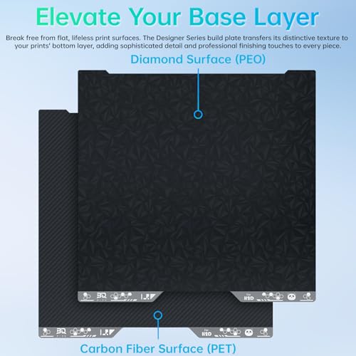 Image of BIQU Designer Smooth PEO+Smooth PET Double Sided Build Plate for Bambu-Lab H2D /H2S 3D Printers 346x355mm Spring Steel Flexible Sheet Removable Surface Platform
