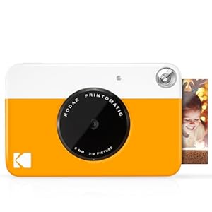 KODAK Printomatic Digital Instant Print Camera – Full Color Prints On ZINK 2×3″ Sticky-Backed Photo Paper (Yellow) Print Memories Instantly