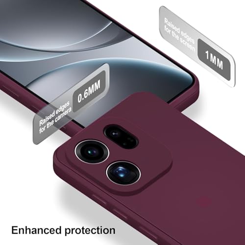 Image of DIZORO Microfiber Candy Back Cover Case for Vivo V70 5G / Vivo V70 Elite 5G Soft Silicone Rubberized Back Cover Case with Camera Protection - Wine