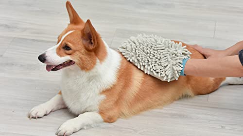 BioSilk-Soft-Dog-Grooming-Tools-Machine-Washable-Dog-Grooming-Gloves-Dog-Drying-Mitt-Absorbent-Shammy-Drying-Towel-for-Dogs-Pet-Grooming-Towel-Pet-Grooming-Supplies-for-Dogs