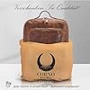 Corno d'Oro grand sac à dos business en cuir pour femmes et hommes avec de nombreux compartiments, pour ordinateur portable 17 pouces, vintage daypack, sac à dos de jour marron #5