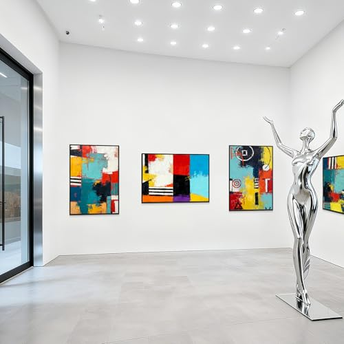 RLAVBL Bilderrahmen 61x91,5 cm - Set mit 6 Stück, Elegante Schwarze Posterrahmen, Perfekt für Wanddekoration in Büros und Wohnungen