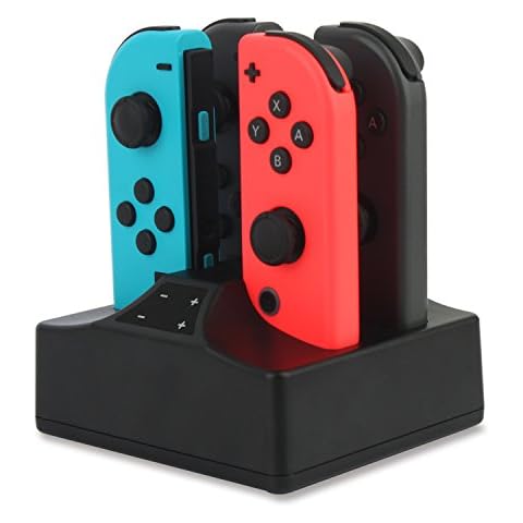Base de carga 4 en 1 para Nintendo Switch Joy-Con con indicador LED Cover
