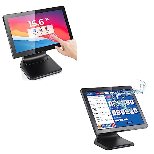 Image of MUNBYN 15.6-inch POS Touchscreen Monitor and 17-inch POS-Touch-Screen-Monitor