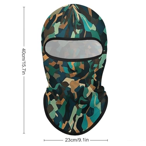 Balaclava para Hombres y Mujeres con Estampado Camuflado, Máscara Facial Completa para Ciclismo y Esquí miniatura 2