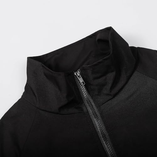 LZLRUN Y2k Vintage Jacket for Men and Women Zip Up Reflective Jacket Y2k Clothing Varsity Jacket Lightweigh Punk Jacket4