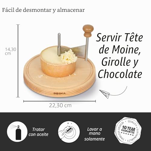 Miniatura 5 de Boska Rizador De Queso Amigo - Para Queso Tete De Moine - 222x222x143mm