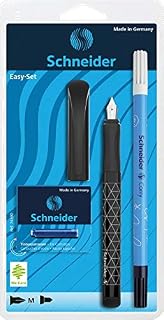 Schneider 1 pióro wieczne Easypen dostarczane z gumką i pudełkiem ze standardowymi wkładami w 2 różnych kolorach