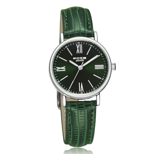 Sonata Poze Quartz Analog Green Dial PU Leather Strap Watch for Women-SP80037SL01W (B0CT5JKVBD) Amazon Price History, Amazon Price Tracker