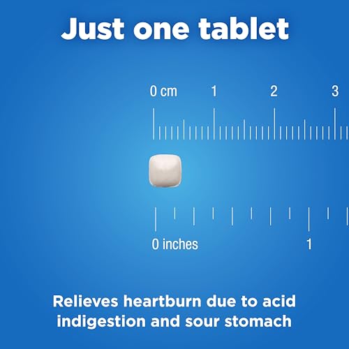 Image of Amazon Basic Care Maximum Strength Famotidine Tablets 20 mg, Acid Reducer for Heartburn Relief, Prevents & Relieves Acid Indigestion, Heartburn Medicine, 50 Count