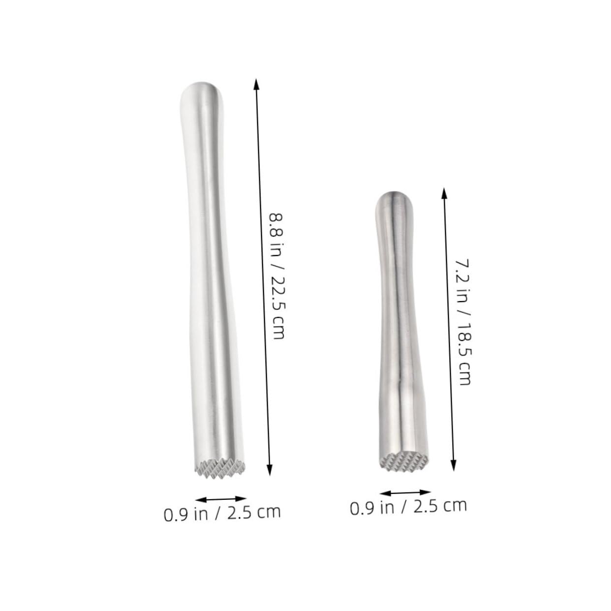 SOLUSTRE Multi-function Bar Muddler Ice Hammer Stainless Steel Grinding Stick Lemon Muddler Tool