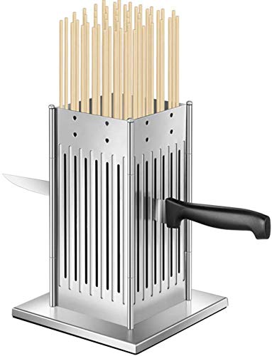 seveni 49 Holes Stainless Steel Rapid Wear Meat Skewer Machine Easy Barbecue Skewers Maker Bbq Tool Health Material Anti-Slip Anti-Friction Base Barbecue Skewers