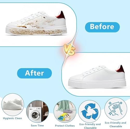 Image of Shoe Washing Machine Bag Laundry for Washer & Dryer, Reusable with Durable Zipper Sneakers 360 Deep Cleaning Washable Organizer Invisible Side Opening and Bags
